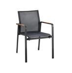 Suns Tutti eetstoel zwart met teak armleuningen SALE |, Tuin en Terras, Ophalen of Verzenden, Nieuw