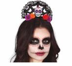 Dia De Los Muertos Haarband Bloemen En Doodshoofd, Hobby en Vrije tijd, Feestartikelen, Verzenden, Nieuw