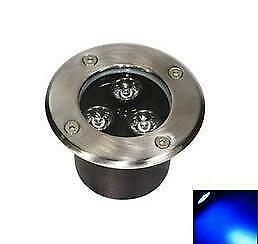 LED Grondspot  Blauw - 9 Watt - Inbouw - 12 Volt, Huis en Inrichting, Lampen | Spots, Nieuw, Overige materialen, Ophalen of Verzenden