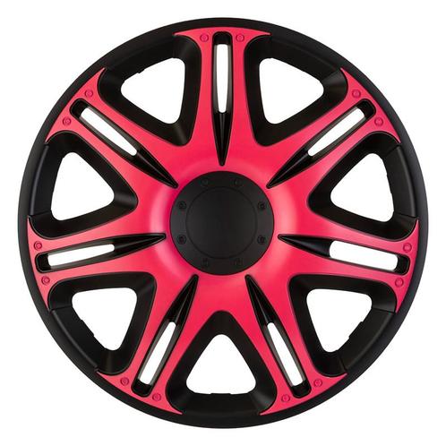 J-Tec 4-Delige Wieldoppenset Nascar 16-inch zwart/roze, Auto-onderdelen, Overige Auto-onderdelen, Ophalen of Verzenden
