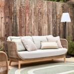 *WOONWINKEL* Kave Home Catalina Luxe Tuinbank Hout En Beige, Verzenden, Nieuw