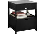 SoBuy FRG258-SCH - Nachtkastje - 2 Laden en 2 Planken -, Huis en Inrichting, Woonaccessoires | Overige, Verzenden, Nieuw