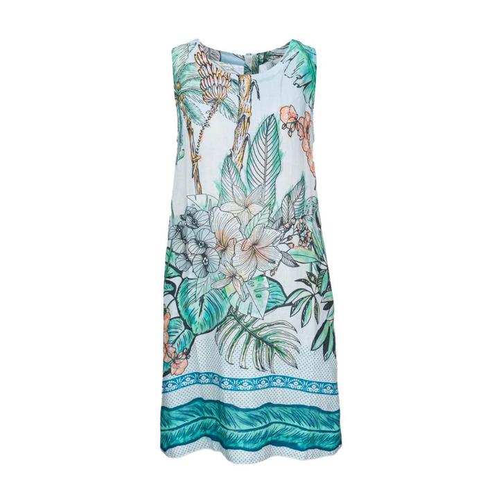 Princess goes Hollywood • linnen jurk palm • 36, Kleding | Dames, Jurken, Blauw, Nieuw, Maat 36 (S), Verzenden