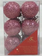 Kerstballen set 12 stuks Roze Ø 4cm, Nieuw, Verzenden