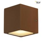 SLV SITRA CUBE Buitenlamp wandlamp GX53 roestbruin blok, Nieuw, Verzenden, Aluminium