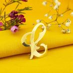 Gouden letter broche; letter L (vintage, gouden broche), Goud, Gebruikt, Ophalen of Verzenden, Overige kleuren