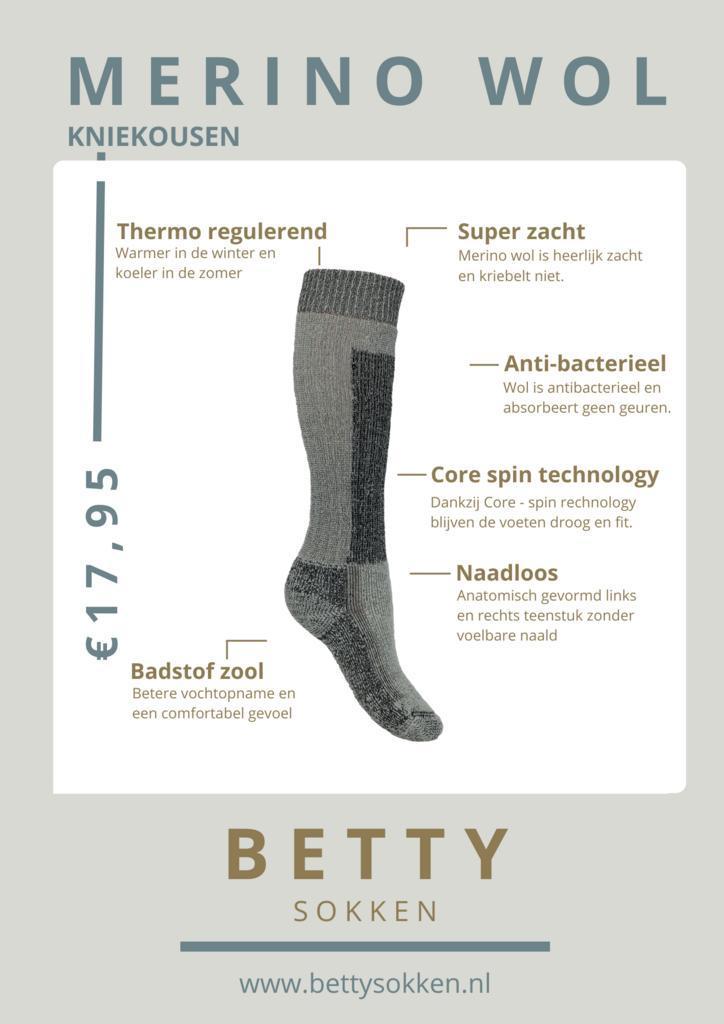 Merino wollen sokken - THERMO - KNIEKOUSEN - heavy, Kleding | Dames, Sokken en Kousen, Nieuw, Sokken en Kniesokken, Verzenden