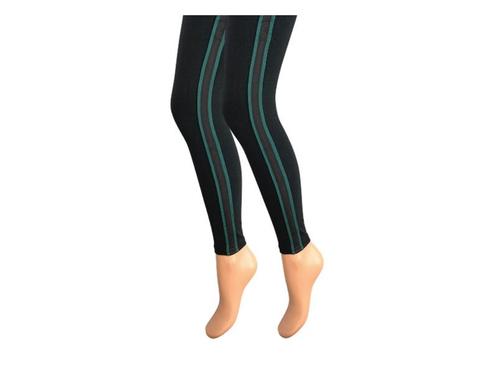 Dames legging - Katoen - Gestreept - Zwart-Groen, Kleding | Dames, Leggings, Maillots en Panty's, Verzenden