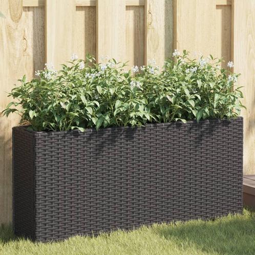 vidaXL Plantenbakken met 2 potten 2 st 90x20x40 cm poly, Tuin en Terras, Bloembakken en Plantenbakken, Nieuw, Kunststof, Verzenden