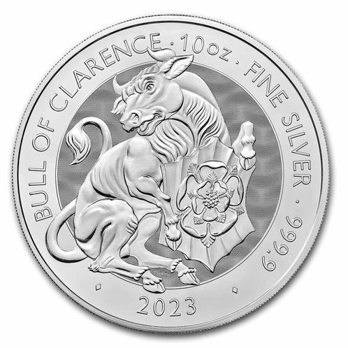 Tudor Beast Bull of Clarence 10 oz 2023, Postzegels en Munten, Munten | Europa | Niet-Euromunten, Losse munt, Zilver, Verzenden