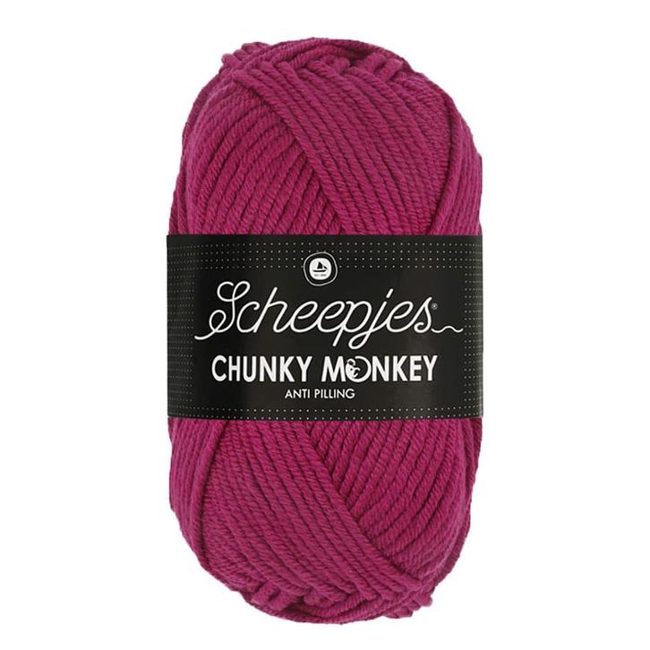 Scheepjes Chunky Monkey 100g - 2009 Mulberry, Hobby en Vrije tijd, Breien en Haken, Nieuw, Verzenden