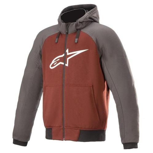 Alpinestars Chrome Sport Tar Gray Burgundy Hoodie, Motoren, Kleding | Motorkleding, Heren, Nieuw met kaartje, Overige typen, Verzenden