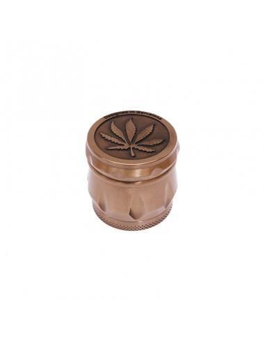 Embossed Kruidengrinder Leaf Brons, Verzamelen, Rookartikelen, Aanstekers en Luciferdoosjes, Nieuw, Ophalen of Verzenden
