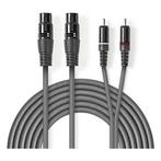 2 x XLR naar Tulp kabel, Verzenden, Nieuw