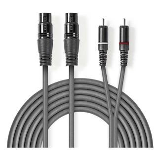 2 x XLR naar Tulp kabel, Audio, Tv en Foto, Audiokabels en Televisiekabels, Nieuw, Verzenden