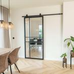 Stalen Schuifdeur - 6 Vlaks - Helder glas - Luxe design *, Doe-het-zelf en Verbouw, Kozijnen en Schuifpuien, 75 tot 150 cm, Nieuw