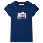 vidaXL Kindershirt 128 marineblauw, Verzenden, Nieuw