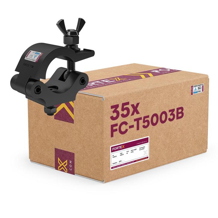 35x FORTEX Half Coupler truss klem WLL 500kg buis Ø48-51mm, Muziek en Instrumenten, Licht en Laser, Verzenden