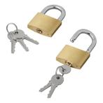 ProPlus Hangslot - Messing - Inclusief 3 sleutels - 50 mm..., Ophalen of Verzenden, Nieuw