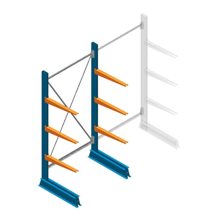 Beginsectie Draagarmstelling licht Enkelzijdig, Zakelijke goederen, Kantoor en Winkelinrichting | Magazijn, Stelling en Opslag