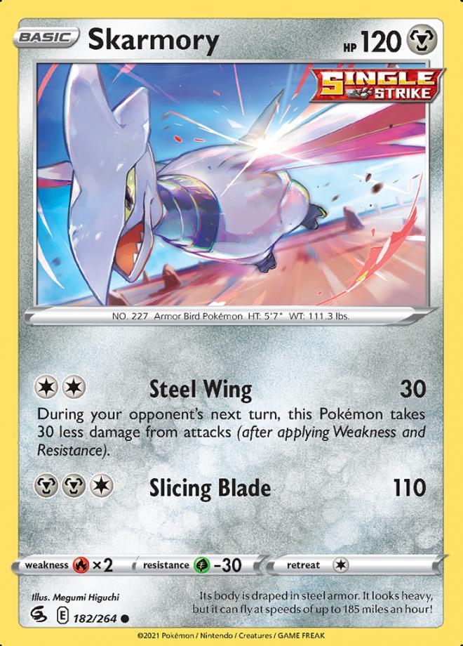 Skarmory 182/264 (Fusion Strike), Hobby en Vrije tijd, Verzamelkaartspellen | Pokémon, Losse kaart, Nieuw, Foil, Ophalen of Verzenden
