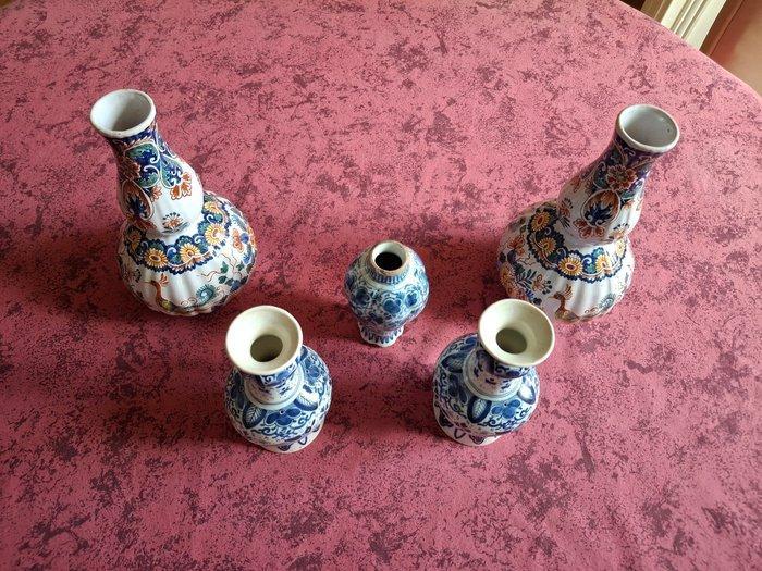 Delft - Vaas (5) - Delfts blauw - 13 tot 23 cm, Antiek en Kunst, Antiek | Glas en Kristal