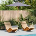 vidaXL Parasol 270x260 cm bamboe donkergrijs, Tuin en Terras, Parasols, Verzenden, Nieuw