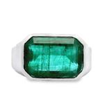 Ring Platina - 8.74ct. tw. Smaragd, Sieraden, Tassen en Uiterlijk, Ringen, Nieuw