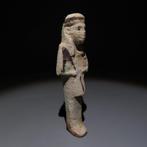 Oud-Egyptisch Faience Ushebti. Derde Middenperiode, 1070-650, Verzamelen, Mineralen en Fossielen