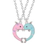 Fako Bijoux® - Vriendschapsketting - Dolfijn Met Hartjes -, Sieraden, Tassen en Uiterlijk, Kettingen, Verzenden, Nieuw