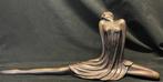 Beeld, Bronzen Art Deco/Art Nouveau dame 48,5 cm - 20 cm -
