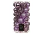 Kerstballen ornament kunststof fris lila – 6 cm grote box 37, Ophalen of Verzenden, Nieuw