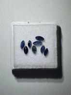 Kavel van 8 blauwe saffieren, 1,25 karaat. Geen