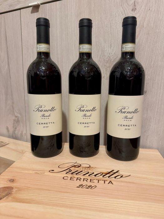 2020 Prunotto Barolo Cerretta - Barolo DOCG - 3 Flessen, Verzamelen, Wijnen