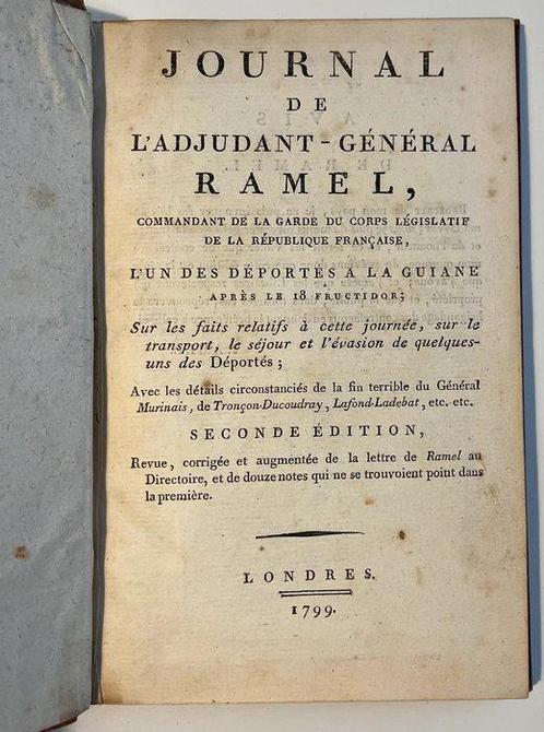 Jean Pierre Ramel - Rare early letter by the author General, Antiek en Kunst, Antiek | Boeken en Bijbels