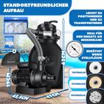 KESSER® Zandfilter - Zandfilterpomp - 10200L/u - Zwart •, Verzenden, Zo goed als nieuw