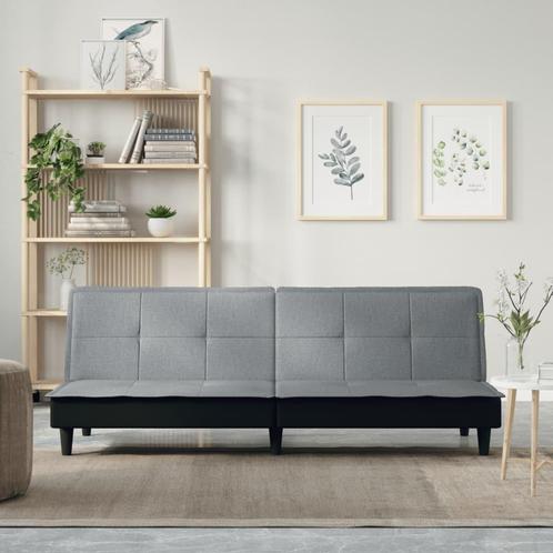 vidaXL Slaapbank stof lichtgrijs, Huis en Inrichting, Banken | Bankstellen, Nieuw, 200 tot 250 cm, Stof, Verzenden