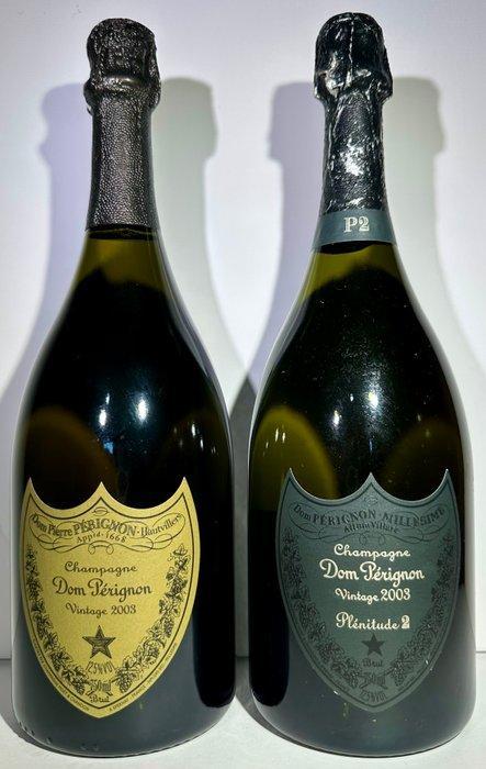 2003 Dom Pérignon, P2 & 2003 Dom Pérignon, Vintage Champagne, Verzamelen, Wijnen