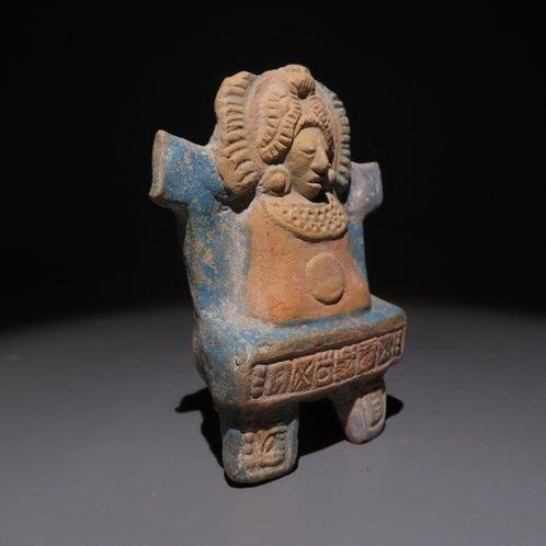 Maya Terracotta Ocarinavorm. 600 - 900 n.C. 9,8 cm hoog., Verzamelen, Mineralen en Fossielen