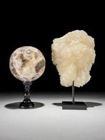 Geen minimumprijs - Prachtige paar Quartz Crystal en Cube, Antiek en Kunst