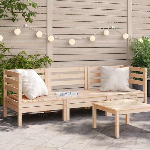 vidaXL Tuinbank 3-zits massief grenenhout, Tuin en Terras, Tuinsets en Loungesets, Nieuw, Verzenden