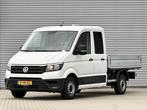 Volkswagen Crafter 35 2.0 TDI L3 DC Highline openlaadbak, Auto's, Bestelauto's, Stof, Gebruikt, Volkswagen, Wit