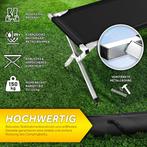 TRESKO® Campingbed - Veldbed - Ligbed - Kampeerbed - Zwart, Verzenden, Nieuw