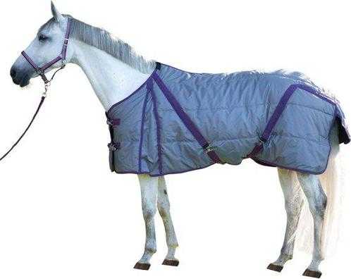 Kerbl Paardendeken Indoor - Grijs/rood - 145 cm, Dieren en Toebehoren, Paarden en Pony's | Overige Paardenspullen, Verzenden