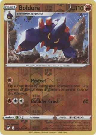Boldore 087/203 reverse holo (Evolving Skies), Hobby en Vrije tijd, Verzamelkaartspellen | Pokémon, Losse kaart, Nieuw, Foil, Ophalen of Verzenden