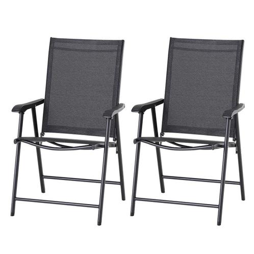 TRUUSK Klapstoel Met Armleuningen, Set Van 2, Campingstoel,, Tuin en Terras, Tuinstoelen, Nieuw, Verzenden