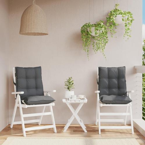 vidaXL Stoelkussens 2 st lage rug oxford stof, Huis en Inrichting, Woonaccessoires | Kussens, Nieuw, Verzenden