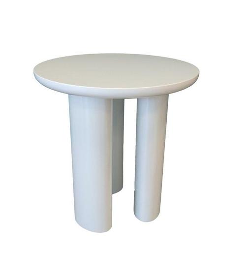 Ball Design - Bijzettafel - Moderne Ronde Witte Houten, Antiek en Kunst, Kunst | Designobjecten