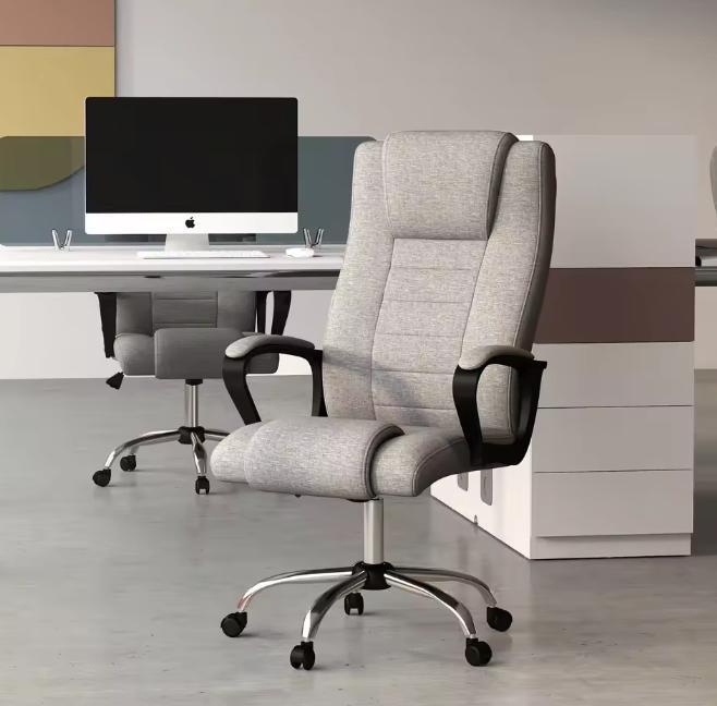 Ergonomische Grijze Bureaustoel – Verstelbaar &amp; Schommel, Huis en Inrichting, Bureaustoelen, Nieuw, Verzenden