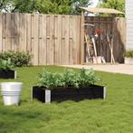 vidaXL Plantenbak 100x50 cm massief grenenhout zwart, Tuin en Terras, Bloembakken en Plantenbakken, Verzenden, Nieuw, Hout